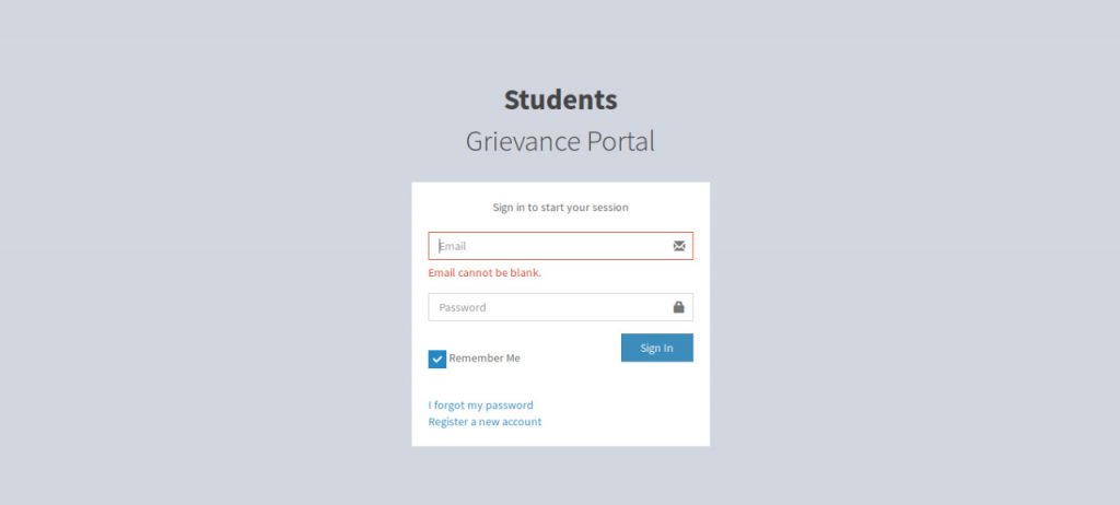 student grievance redressal system